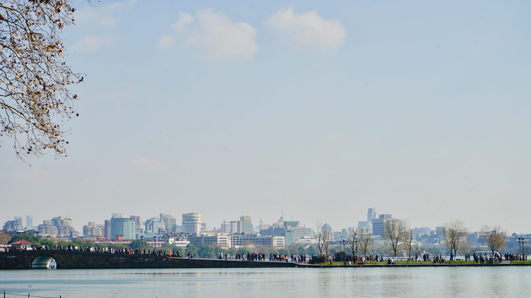 Hangzhou skyline and West Lake