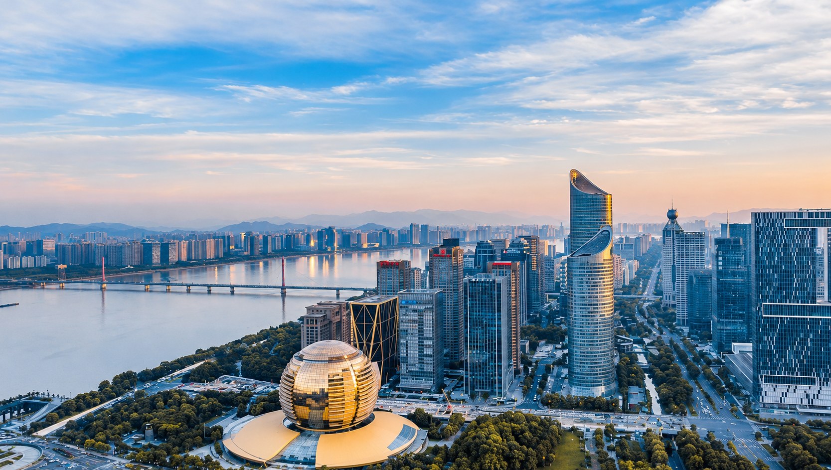 Qianjiang New City skyline in Hangzhou